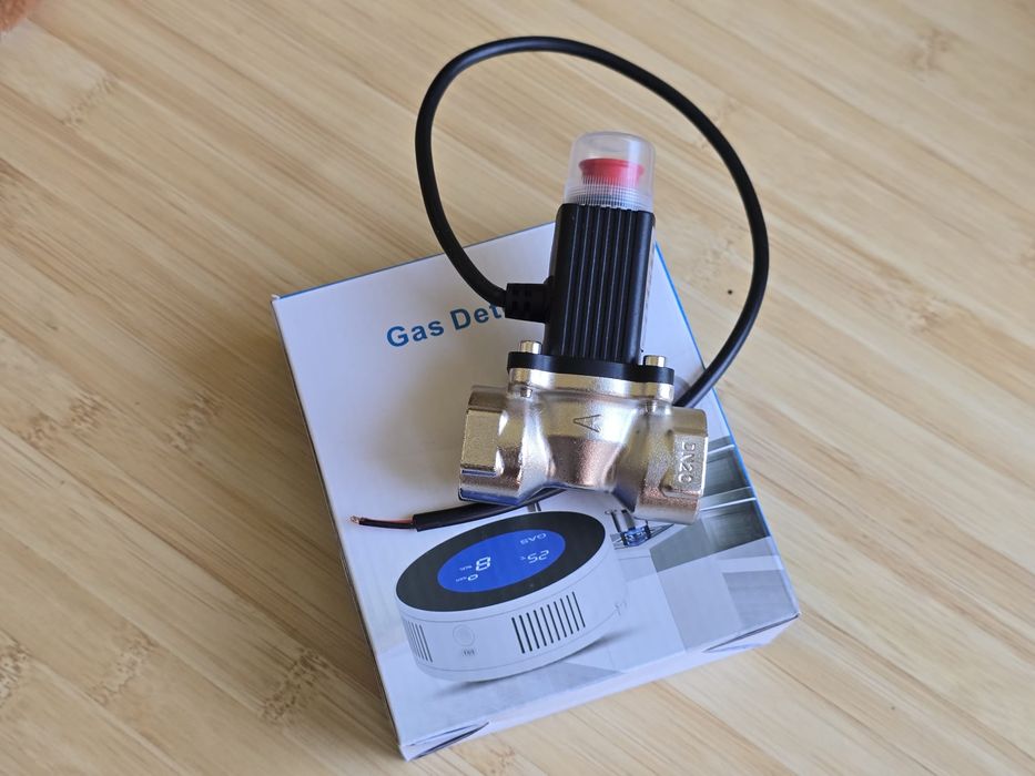 Detector Gaz Inteligent WiFi Tuya + Electrovana DN20 (3/4") - Nou