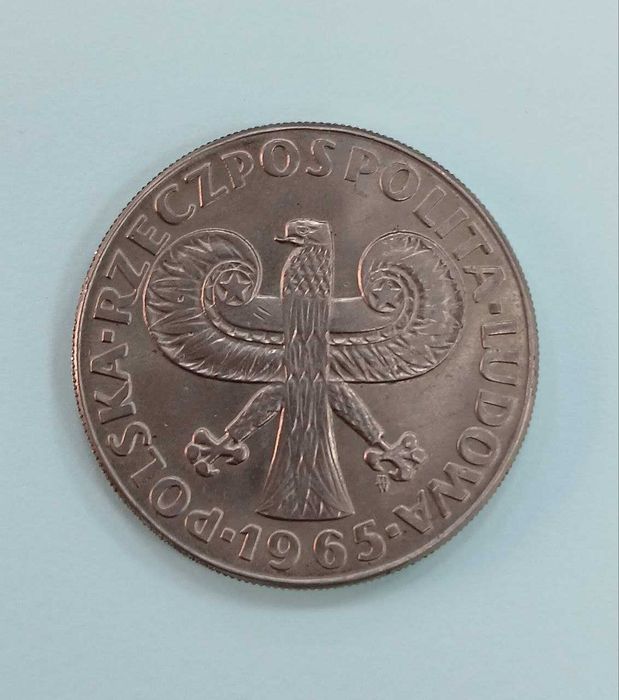 Монета - Польша 10 злотых, 1965
"700 лет Варшаве, Колонна Сигизмунда"