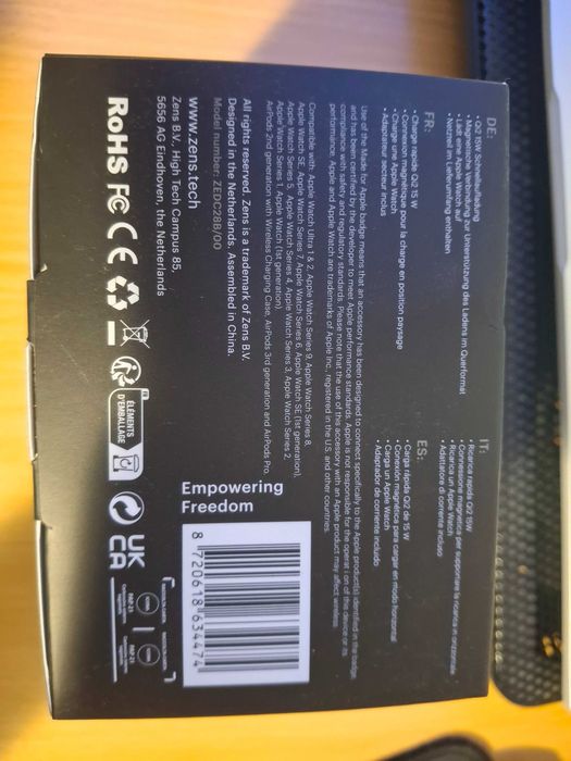 Incărcător wireless ZENS Nightstand Charger Pro2 15W-compatibil Apple