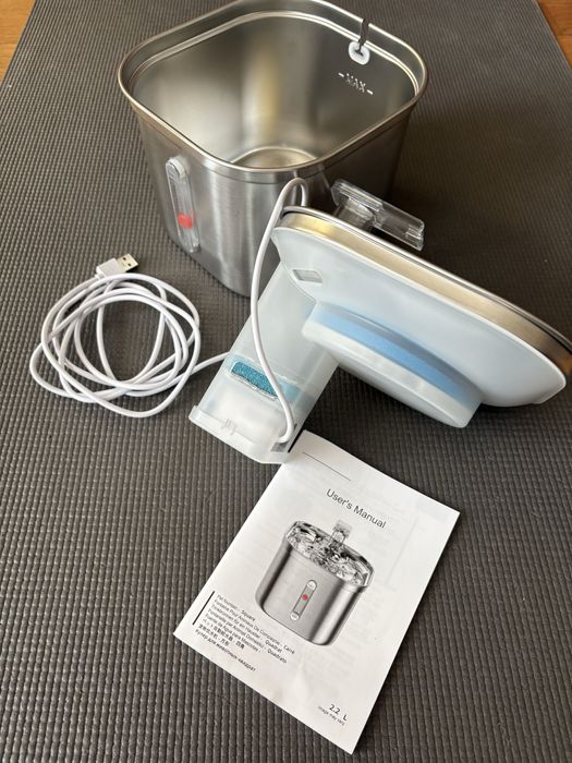 1.7 л. Котешки Фонтан от Неръждаема Стомана