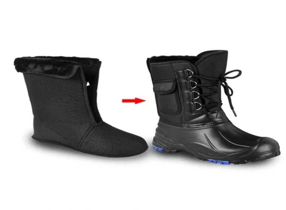 Теплые резиновые эва сапоги