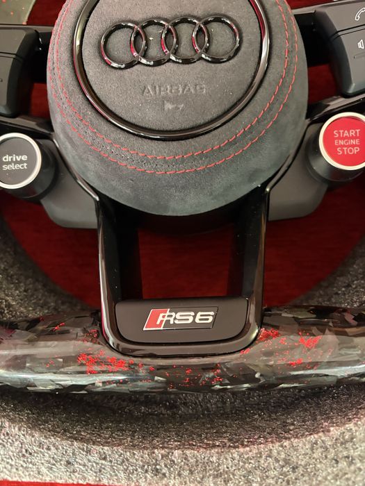 Volan audi a6 s6 rs6 custom red carbon special Borsa • OLX.ro