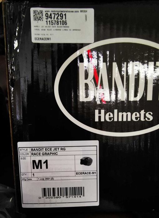 Casca moto Bandit Helmets Jet Racer, marimea M1