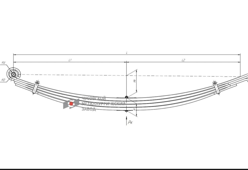 Рессора передняя Маз евро4-х листовая