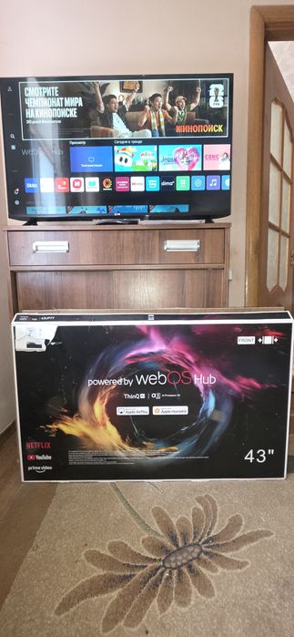 LG SMART TV "webOS Hub", диагональ экрана 43 дюйма