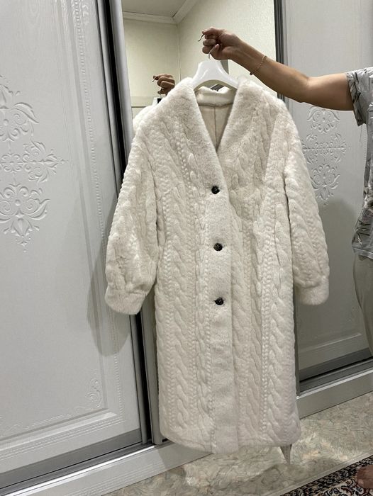 Экошуба, шуба, белая шуба