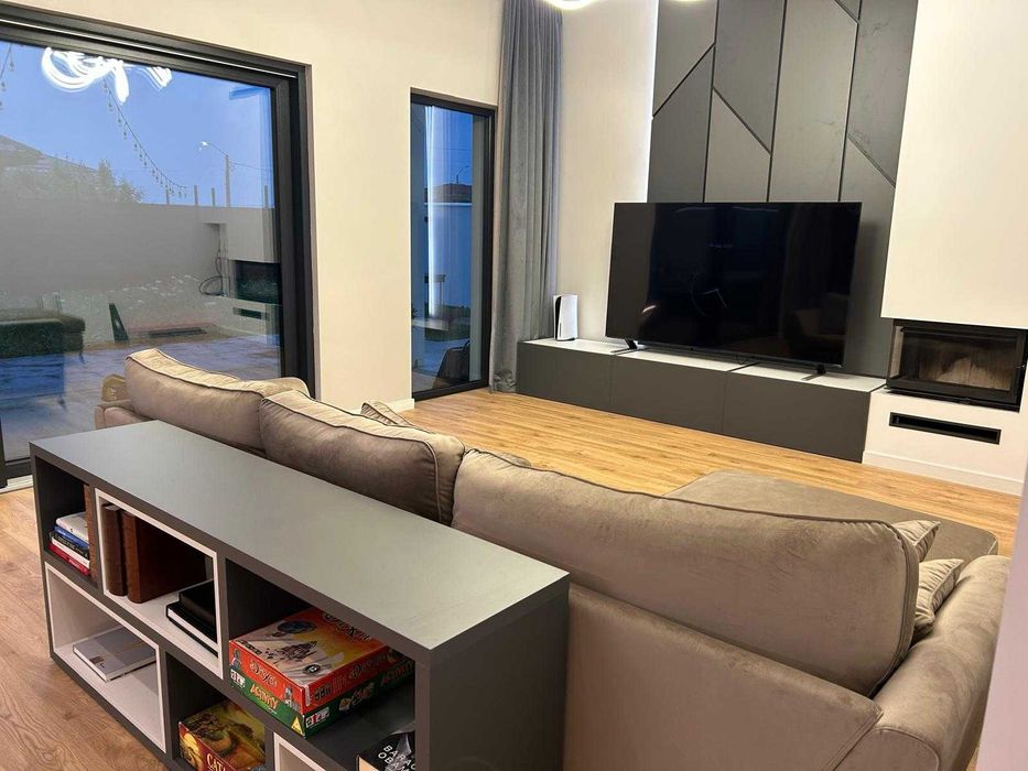 Casa 195mp pe parter complet mobilata| 650mp teren| 30mp terasa acoperita| Langa Nusco Homes Tunari| pompa de caldura| Smart Home