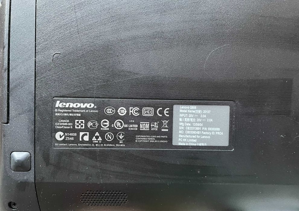 продам ноутбук Lenovo G585