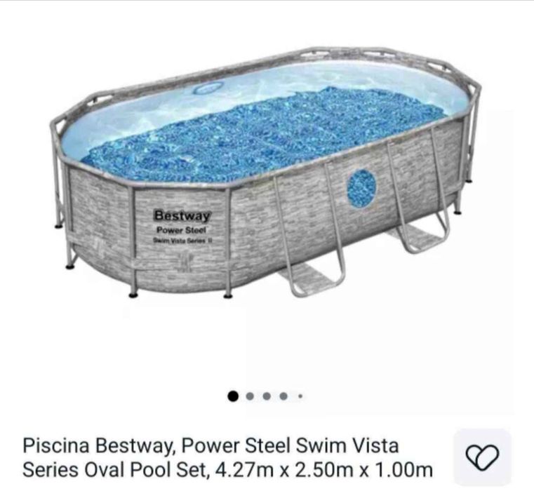 Se vinde piscina Bestway 4,27Lx2,50lx 1,10mh