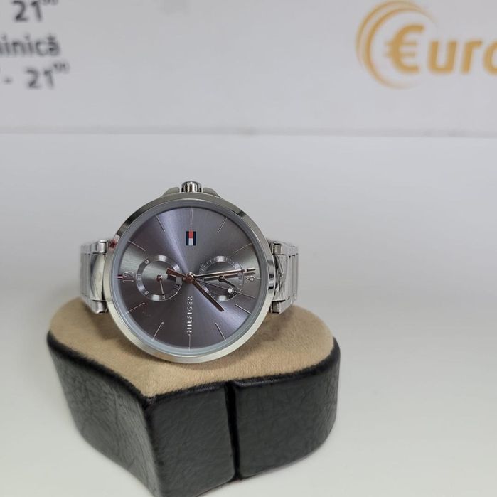 Tommy Hilfiger, Ceas quartz din otel inoxidabil, Argintiu -P-