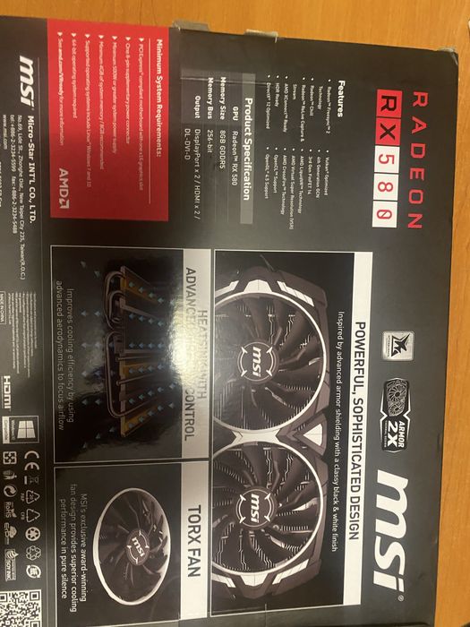 Placa video rx 580 8GB DDR5 256 bit