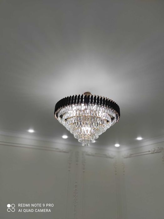 Установка люстры, услуги электрика