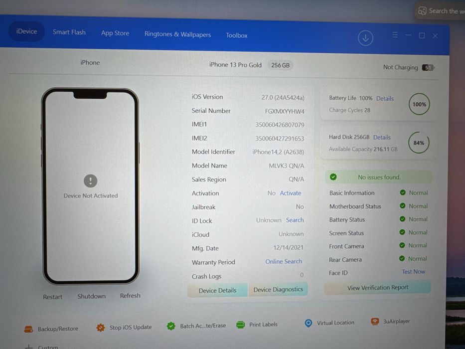 Iphone 13 Pro,Gold,256gb, DEFECT
