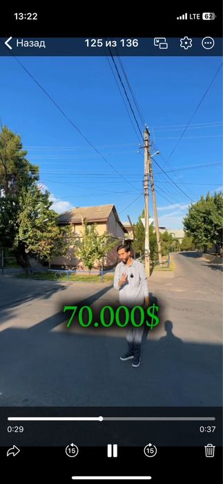 yunusobod shaxriston hotita kochasi yer hisobida sotiladi 4,2 sotix