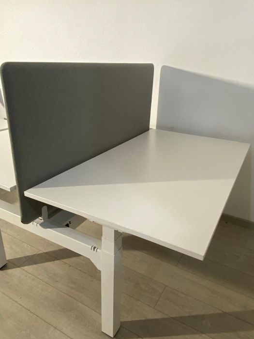 6 Buc. Birou Dublu, Cadru Metalic; Masă de Lucru 2 Blaturi