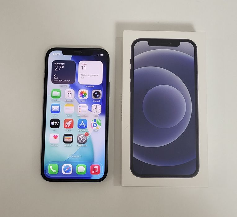 iPhone 12 64GB Black | Impecabil 10/10 | Full Box