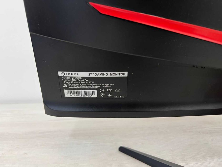 Игровой изогнутый монитор IMMER 27 дюймов 165 Hz