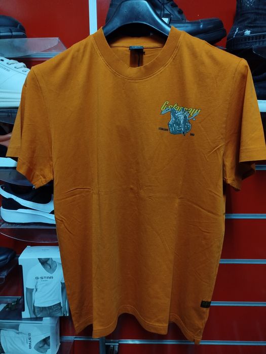 Оригинална тениска G-Star Raw Vest L нова мъжка оранжева