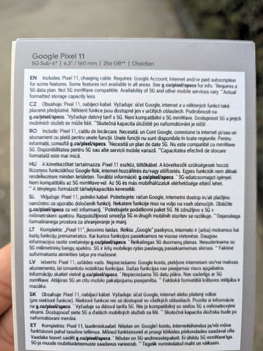 Vand google pixel 11