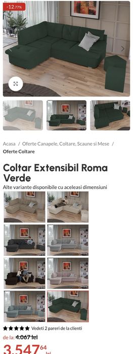 Coltar verde extensibil 245x185