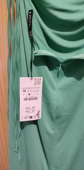 ZARA Rochie dama culoare verde Marime M  - PRET REDUS de la 40 Euro