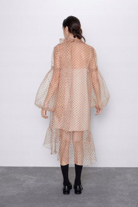 Rochie din organza cu buline Zara limited edition