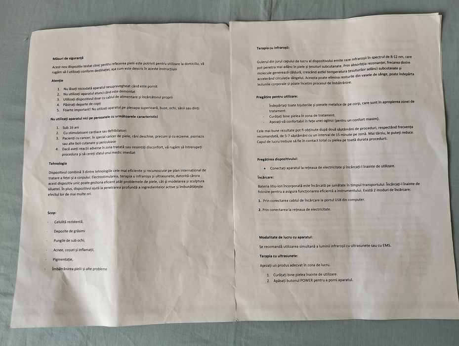 Aparat casnic de remodelare corporala și faciala