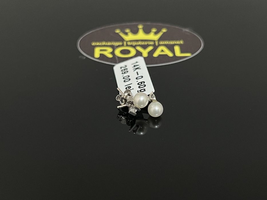 Bijuteria Royal CB : Cercei damă aur 14K 585  0,60 gr