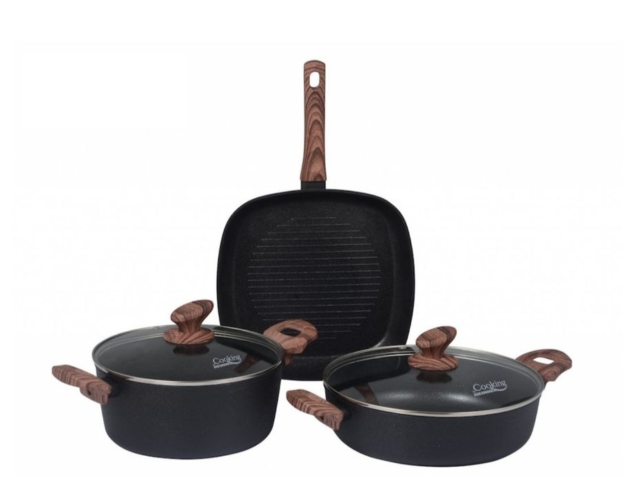 Set de gatit 5 piese, din aluminiu forjat, Cooking by Heinner