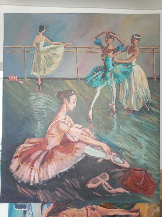 Живопись Балерины. Маслом на холсте