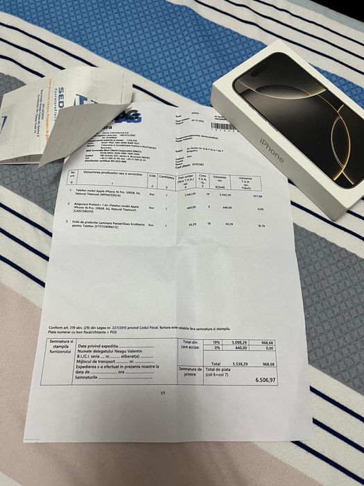 Iphone 16 pro 5G  128 gb natural titanium garantie  !!