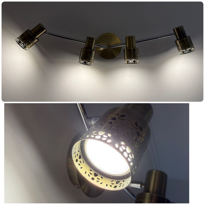 Lampa aplica spot cu 4 capete si brate reglabile