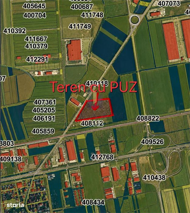 Teren cu  PUZ  Lidl  Ghiroda Aeroport cu  regim inaltime P+3E .