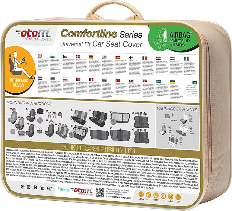 УниверсалниКалъфи Тапицерия За Седалки OTOM Prive, Черно И Червено