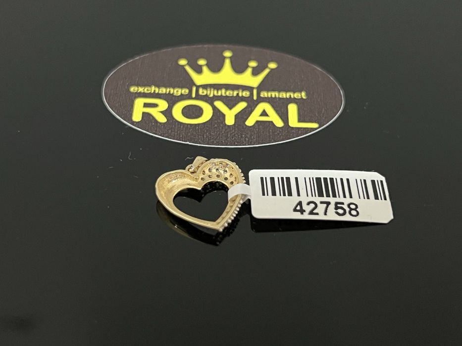 Bijuteria Royal CB : Pandantiv inima aur 14K 0,97 grame