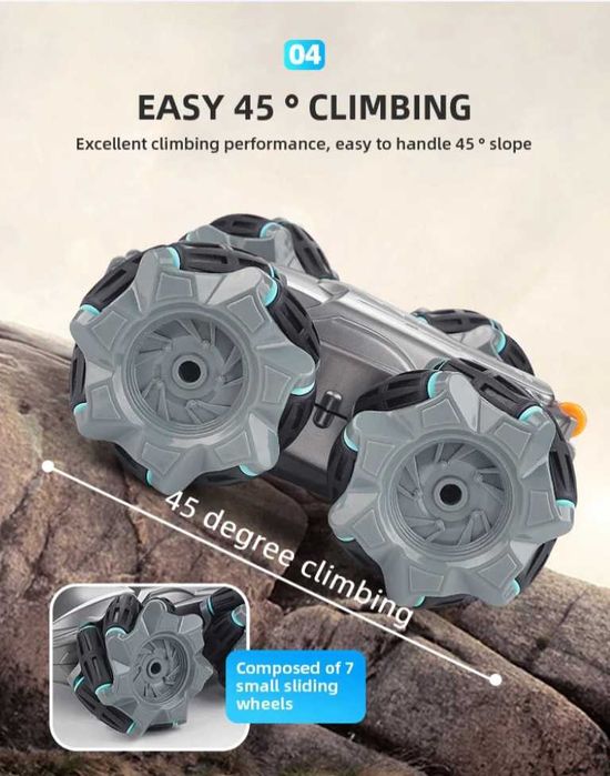 Masina off-road cu telecomanda, rotire 360 grade sunete si lumini led