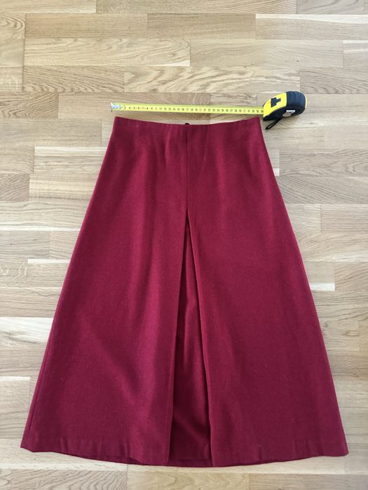 Fusta h&m midi burgundy 34 lana