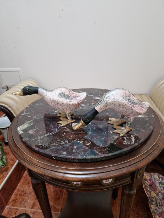 Чифт Уникални антикварни бронзови фигури статуетки