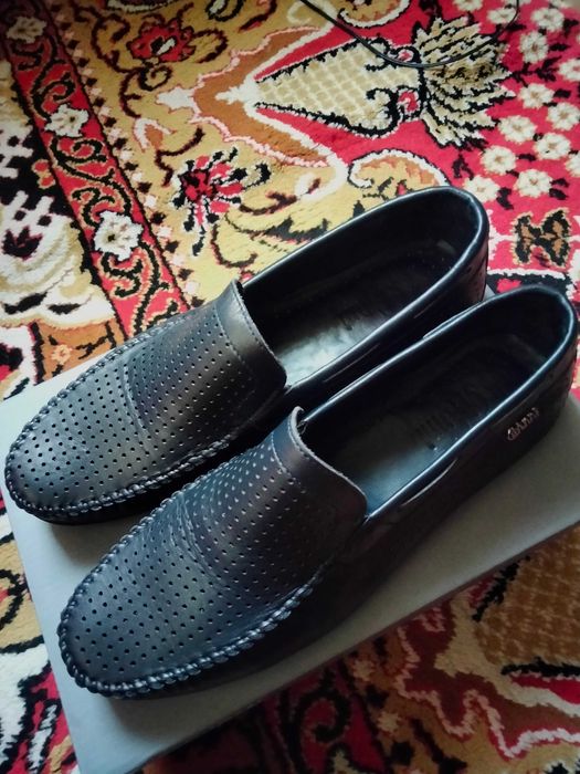 Тъмносини Мъжки мокасини