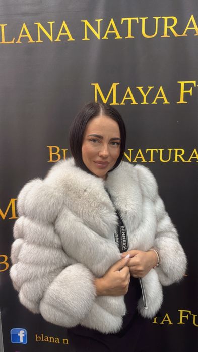 Haina din blana naturala premium, model in V, se face vesta