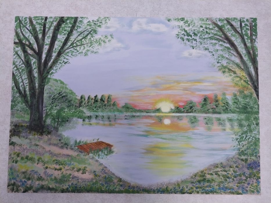 Картина рисовала акрилом