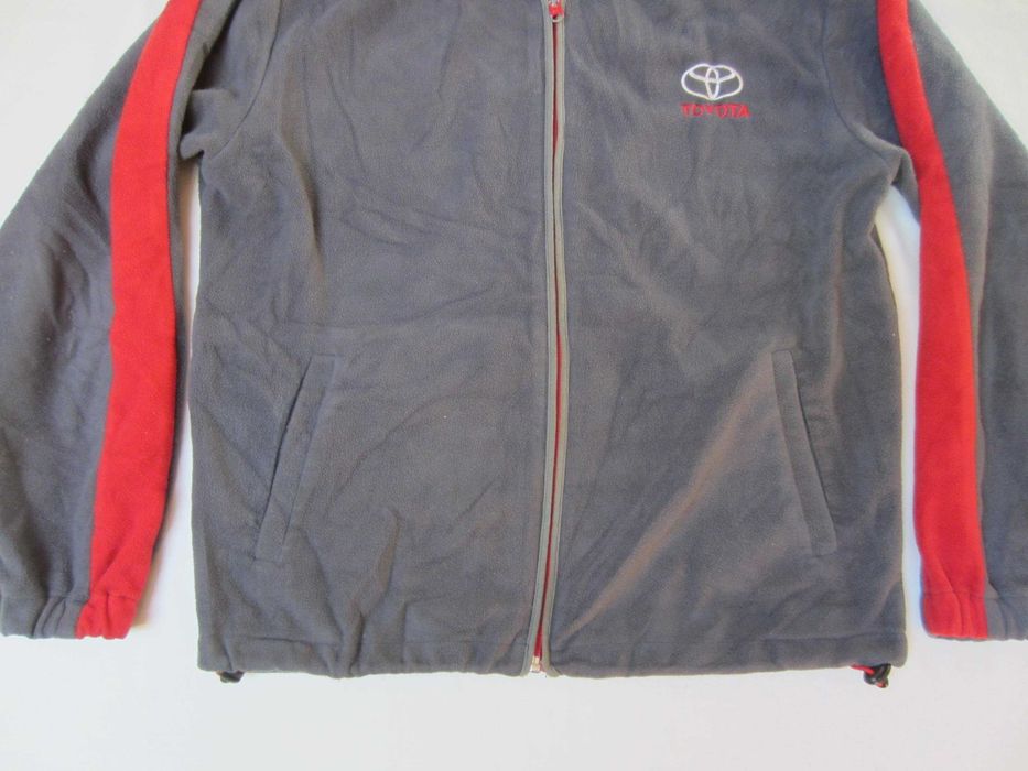 Bluza polar ITurri Toyota, masura S, gri-rosu, poliester, stare  buna