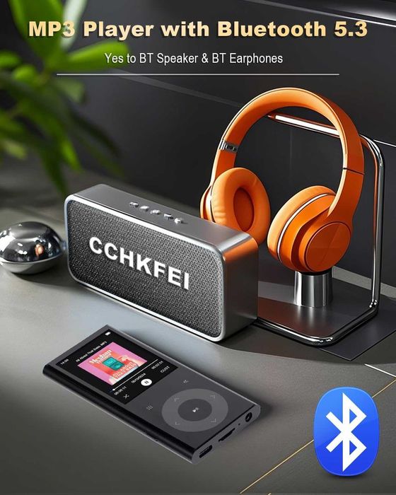 64GB MP3 плейър с Bluetooth 2.4" екран Hi-Fi звук без загуби Bluetooth MP3 плейър