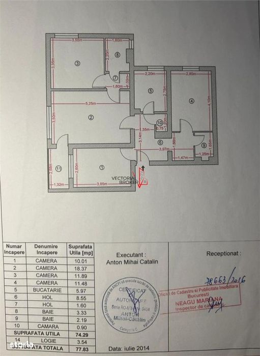 H-4 Camere  Fix Langa Metrou, Scoala Si Parc