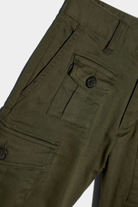 Тъмно зелен мъжки панталон DSQUARED, М-L