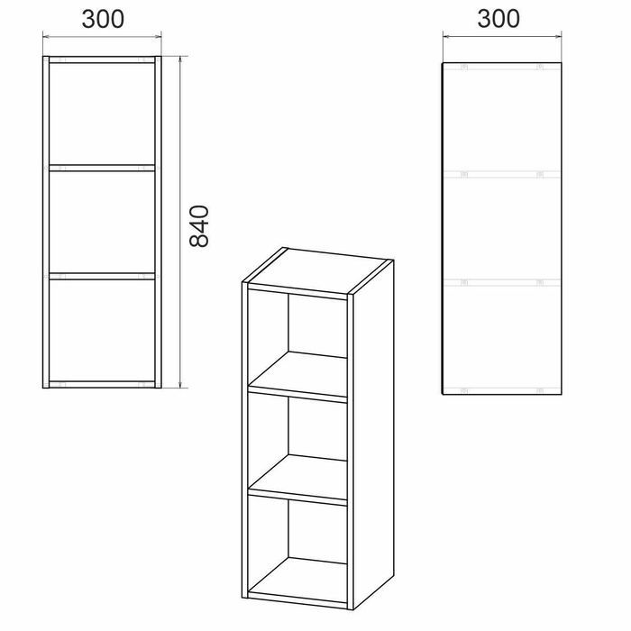 Нова! Етажерка за стена Компанит П-32