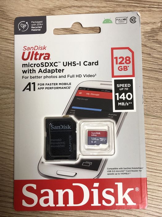 MicroSDXC Sandisk Ultra 64,128,256 si 512 Gb