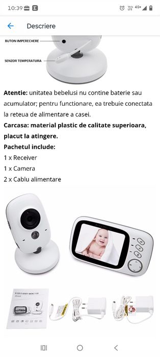 Monitor audio-video bebe