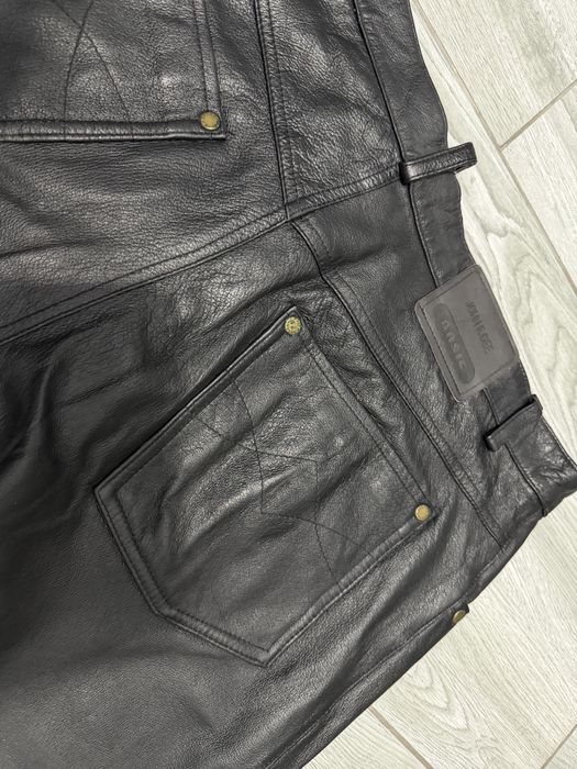 Pantaloni moto piele retro