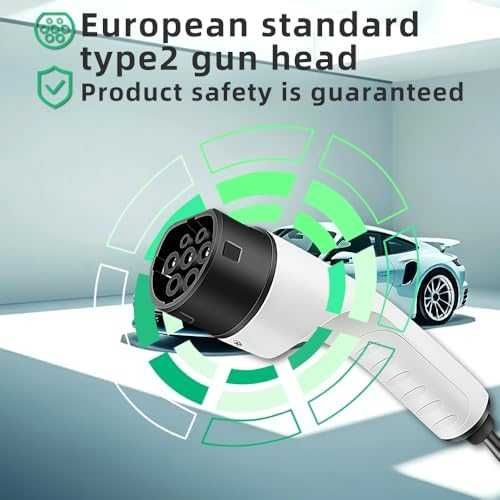 Ново Преносимо зарядно за електромобил Type 2, 3kW, 6–13A, UK щепсел